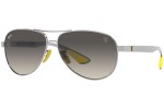 Okulary przeciwsłoneczne Ray-Ban RB8331M F08311 Pilotki (Aviator) Srebrne