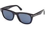 Okulary przeciwsłoneczne Tom Ford Kendel FT1076 01M Polarized Kwadratowe Czarne