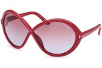 Okulary przeciwsłoneczne Tom Ford Jada FT1070 75Y Nieregularny Czerwone