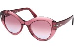 Okulary przeciwsłoneczne Tom Ford Guinevere FT1084 66Y Kocie oczy Różowe