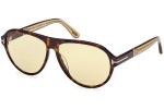 Okulary przeciwsłoneczne Tom Ford Quincy FT1080 52N Pilotki (Aviator) Havana