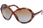 Okulary przeciwsłoneczne Tom Ford Jada FT1070 53F Nieregularny Havana