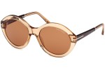 Okulary przeciwsłoneczne Tom Ford Seraphina FT1088 45E Okrągłe Brązowe