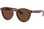 Okulary przeciwsłoneczne Ray-Ban Larry RB7680S 954/AN Polarized Okrągłe Havana