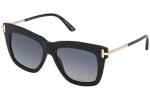 Okulary przeciwsłoneczne Tom Ford FT0822 01D Polarized Kwadratowe Czarne