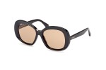 Okulary przeciwsłoneczne Max Mara MM0087 01E Okrągłe Czarne