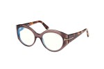 Okulary korekcyjne Tom Ford FT5950-B 048 Owalne Brązowe