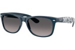 Okulary przeciwsłoneczne Ray-Ban New Wayfarer RB2132 6796M3 Polarized Kwadratowe Niebieskie