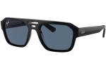 Okulary przeciwsłoneczne Ray-Ban Corrigan RB4397 667780 Flat Top Czarne