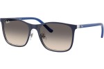 Okulary przeciwsłoneczne Ray-Ban Junior RJ9551S 298/11 Kwadratowe Niebieskie