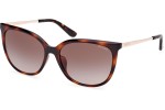 Okulary przeciwsłoneczne Guess GU00150-H 52F Kwadratowe Havana