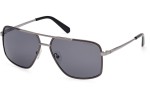 Okulary przeciwsłoneczne Guess GU00167 09D Polarized Pilotki (Aviator) Srebrne