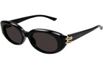 Okulary przeciwsłoneczne Alexander McQueen AM0469S 001 Owalne Czarne