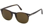 Okulary przeciwsłoneczne Tom Ford FT0858 56J Okrągłe Havana