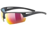 Okulary przeciwsłoneczne uvex sportstyle ocean P Black Mat S3 Polarized Prostokątne Czarne