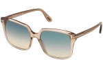 Okulary przeciwsłoneczne Tom Ford FT0788 45P Kwadratowe Brązowe