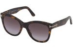 Okulary przeciwsłoneczne Tom Ford FT0870 52T Kocie oczy Havana