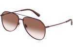 Okulary przeciwsłoneczne Dolce & Gabbana DG2244 13558D Pilotki (Aviator) Czerwone